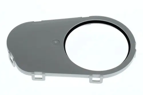 Grauer Kunststoffdeckel mit kreisförmiger Öffnung, Teil eines Bosch Produkts für einen konzentrierten Anschluss. Verfügt über Clips zur Befestigung.